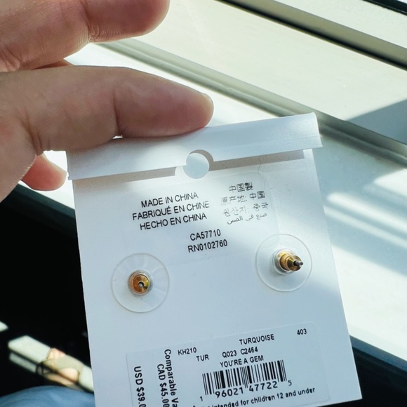 kate spade turquoise studs 🌼 - Picture 3 of 3